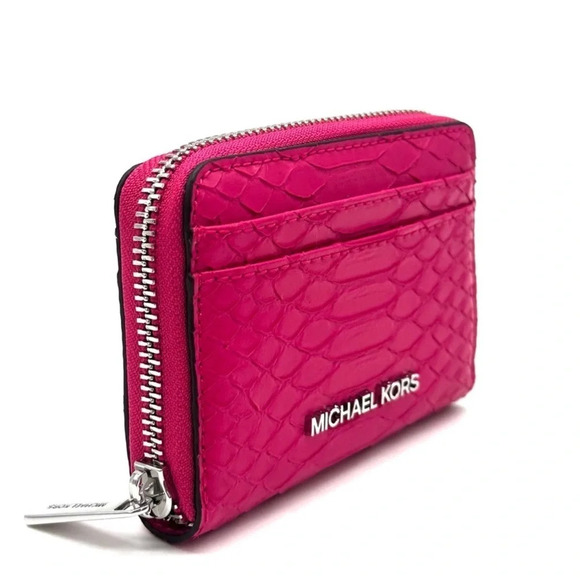 Michael Kors Medium ZA Card Case Wallet Electric Pink Multi - Picture 4 of 9